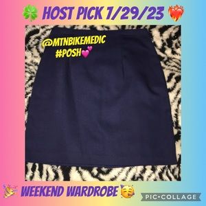 ZZ Michaels 5 zippered skirt dark blue vintage 💕